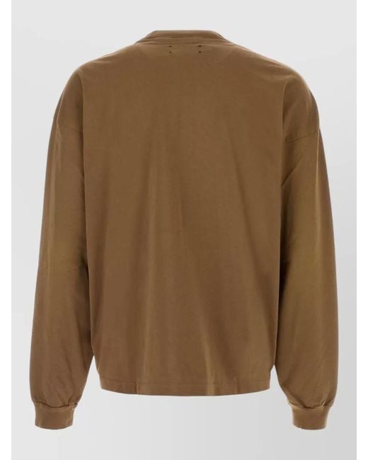 Amiri Brown Cotton Oversized T-Shirt for men