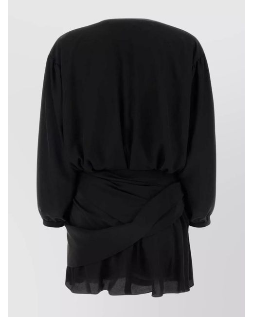 Balenciaga Black Silk Mini Dress
