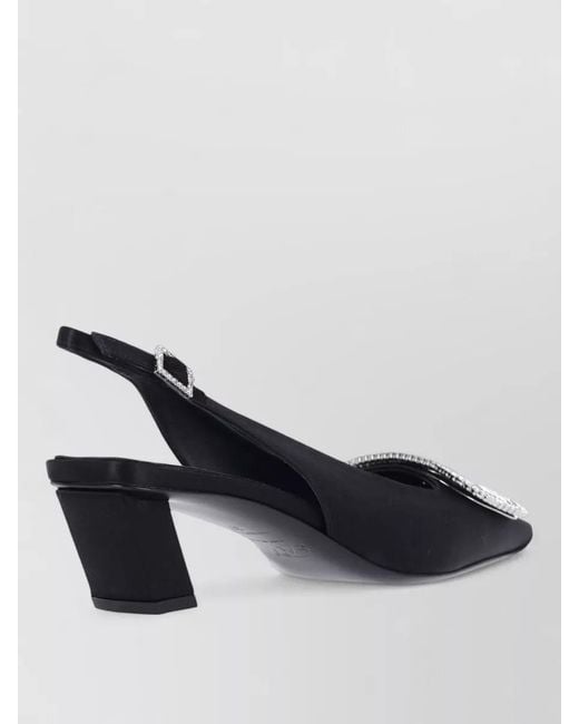 Roger Vivier Black Silk High Heel Pumps
