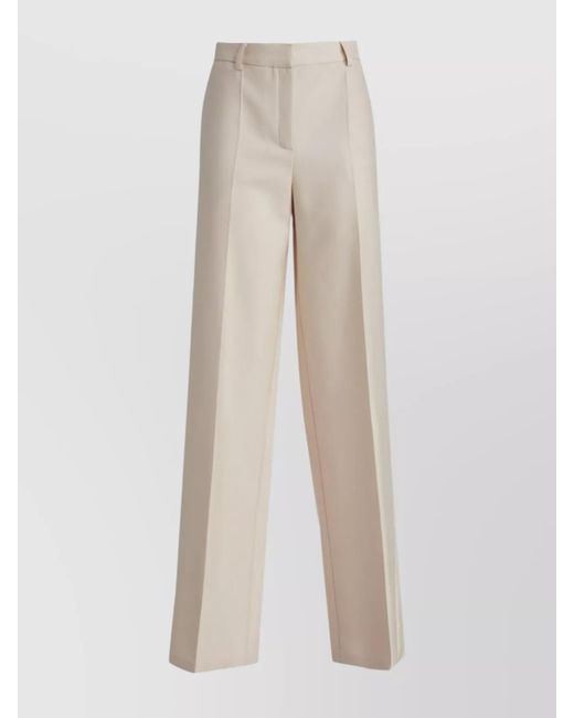 Magda Butrym White Trousers With Wide Leg And Pockets