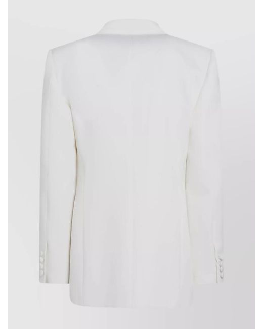 Valentino White Virgin Wool Double-Breasted Coat for men