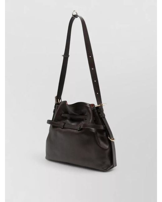 Givenchy White Voyou Small Leather Bucket Shoulder Bag