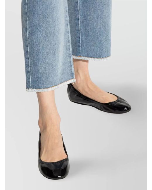 Isabel Marant Black Leather Ballerina Shoes