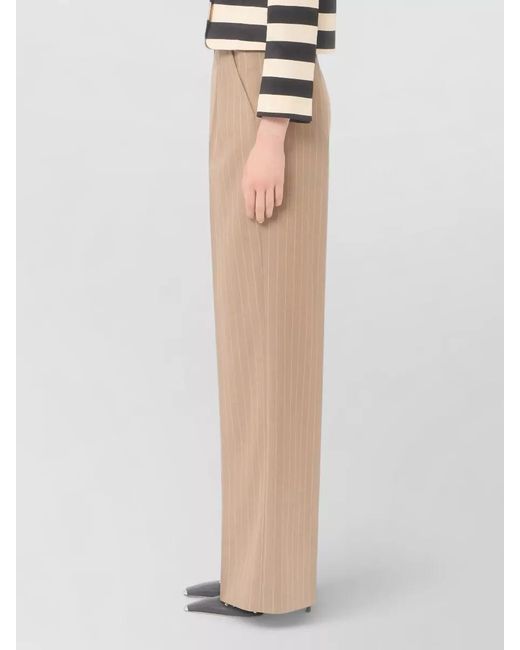 Valentino Natural Wide-Leg Trousers
