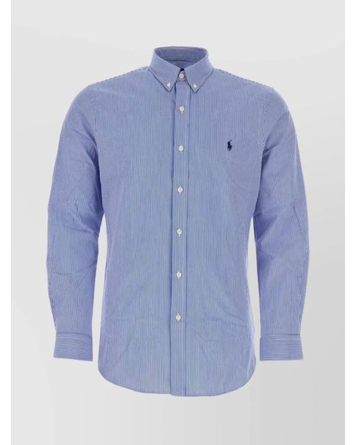 Polo Ralph Lauren Blue Slim-Fit Stretch Cotton Long-Sleeve Shirt for men