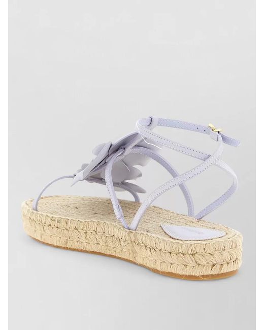 Zimmermann Metallic Leather Orchid Sandals