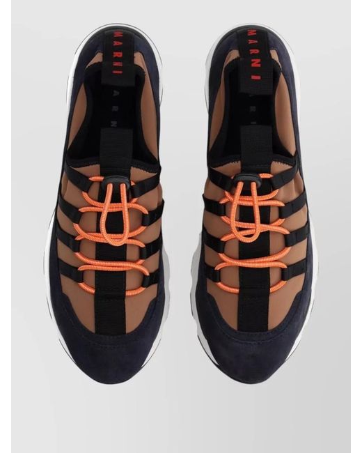 Marni Multicolor Nylon Low-Top Sneakers for men