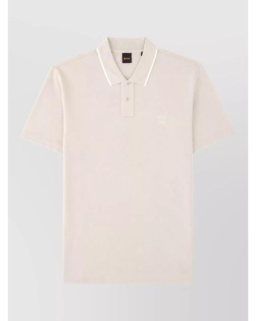 Boss Natural Short Sleeve Regular Fit Polo Shirt for men