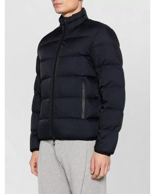 Emporio Armani Blue Quilted Down Puffer Jacket for men