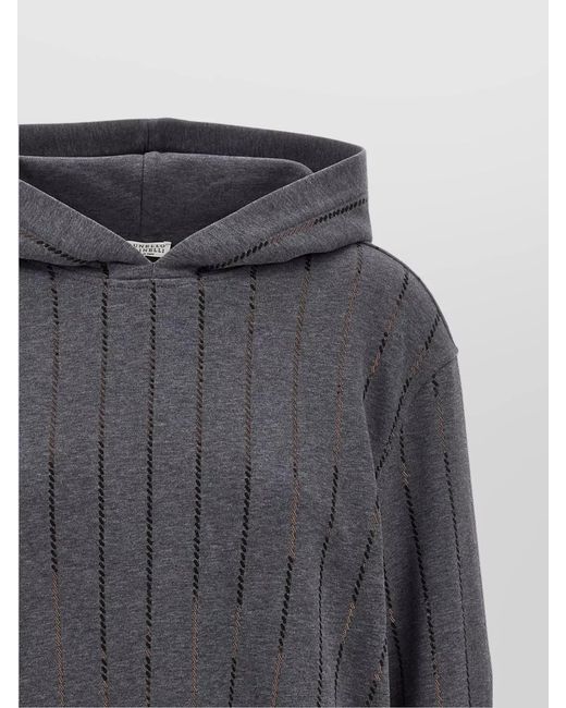 Brunello Cucinelli Gray Cotton Hoodie