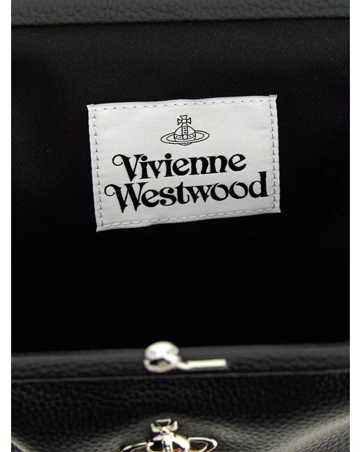 Vivienne Westwood White Clutch Bag Top Handle Removable Strap Pu