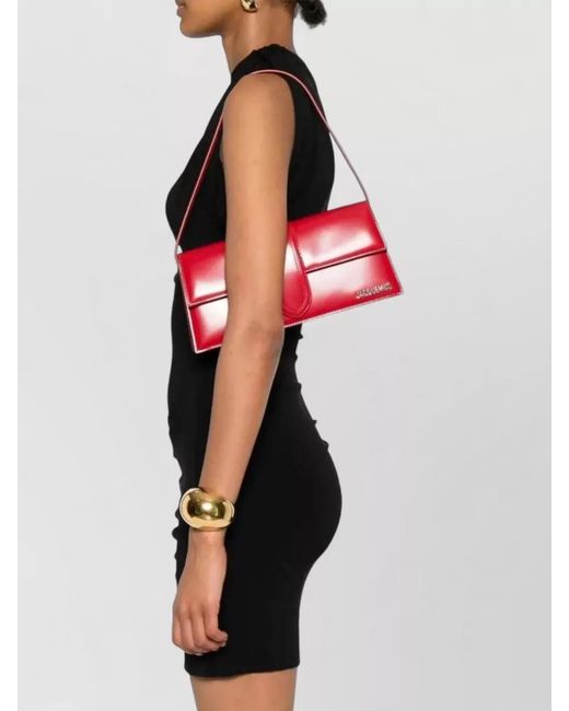 Jacquemus Red Le Bambino Calf Leather Shoulder Bag