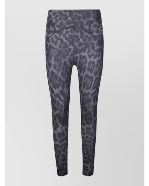 Adidas By Stella McCartney Blue Leopard-Print 7/8 Leggings