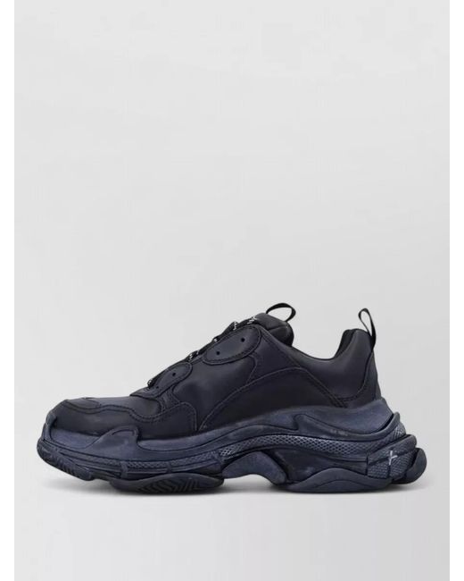 Balenciaga Blue Triple S Logo Sneakers Chunky Sole for men