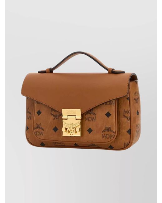 MCM Brown Tracey Medium Shoulder Bag
