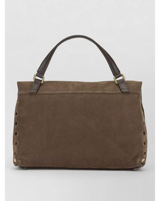 Zanellato Brown Postina Small Shoulder Bag Top Handle