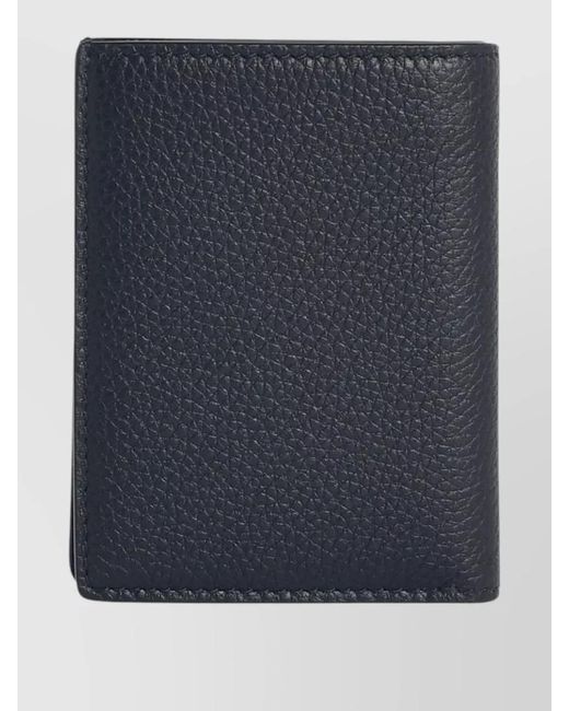 Tom Ford Blue Leather Foldable Cardholder for men