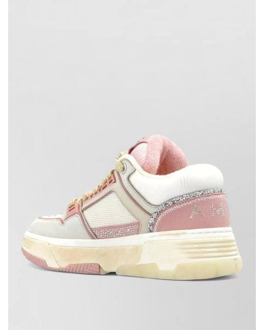 Amiri Multicolor Crystal Low Top Sneakers Leather Panels
