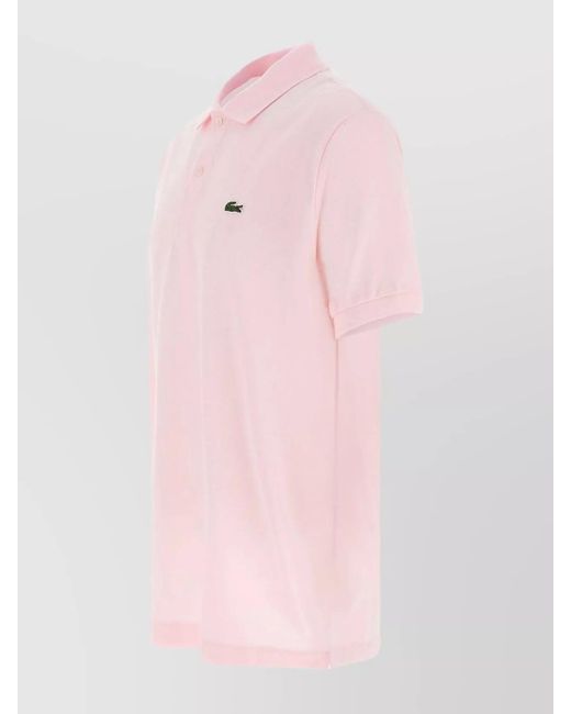 Lacoste Pink Cotton Piqué Short-Sleeve Polo Shirt for men