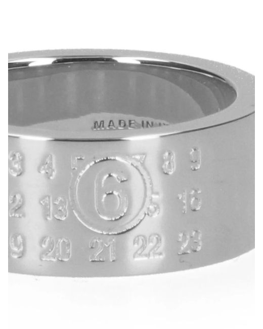 MM6 by Maison Margiela Gray Brass Logo Ring
