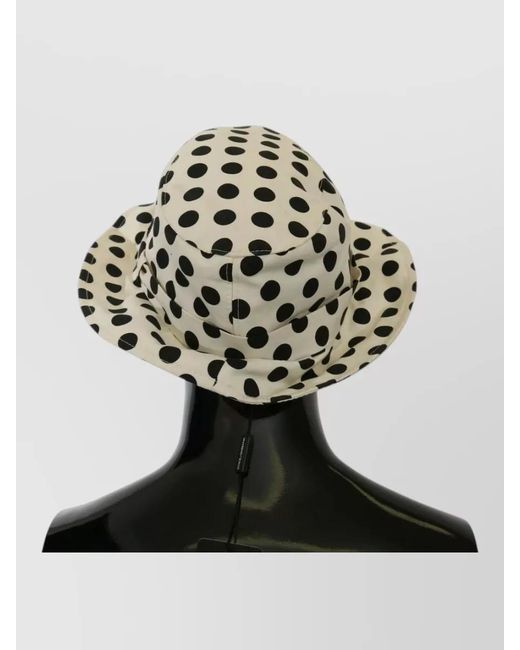 Dolce & Gabbana Black Polka-Dot Bucket Hat