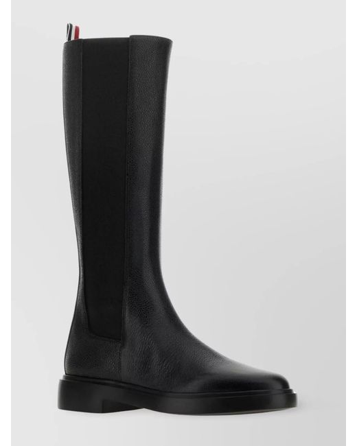 Thom Browne Black Knee-High Chelsea Boots
