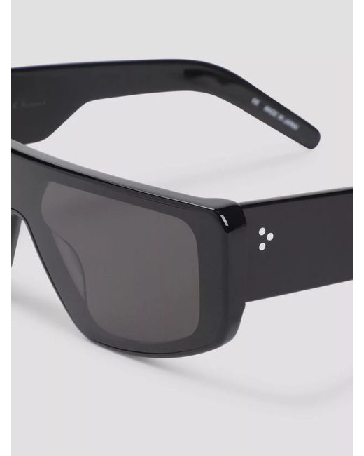 Rick Owens Gray Acetate Rectangular Sunglasses
