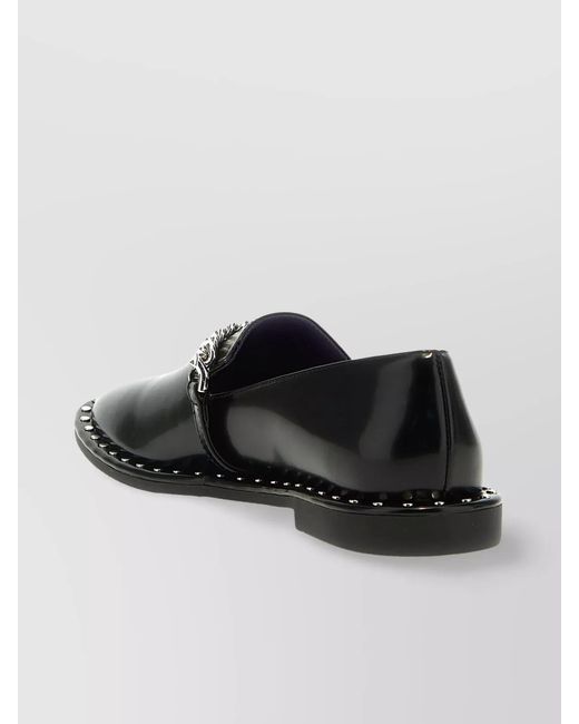 Stella McCartney Black Studded Loafers