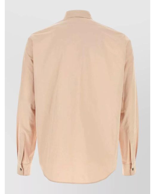Jil Sander Natural Cotton Shirt Regular Fit Button Up Long Sleeves for men