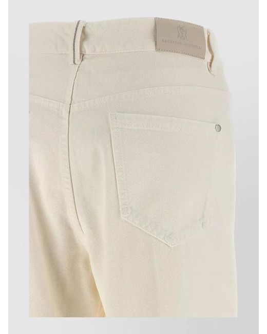 Brunello Cucinelli White Cotton Flared Jeans