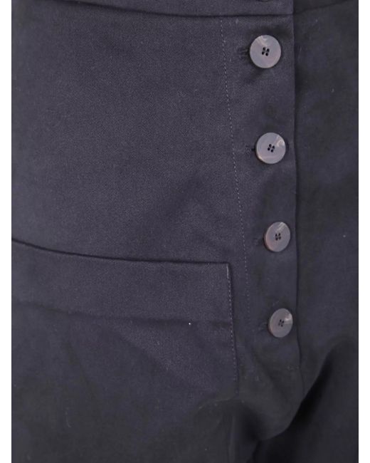 Studio Nicholson Blue Cotton Wide-Leg Trousers