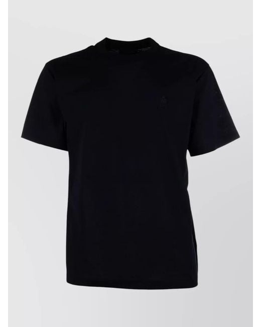 Prada Black Short Sleeve Crew Neck Cotton Top for men