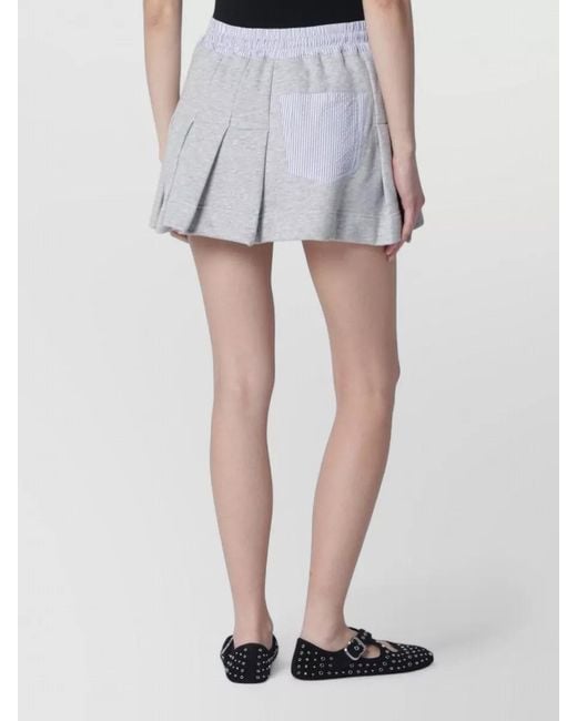 Vivienne Westwood White Pleated Mini Skirt