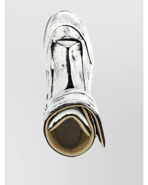 Maison Margiela White Leather High-Top Sneakers for men