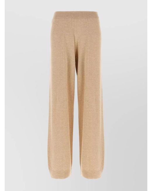 Fabiana Filippi Natural Wool Silk Cashmere Wide-Leg Trousers