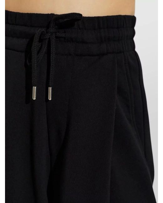 Dries Van Noten Black Lounge Trousers Elastic Waist Wide Leg