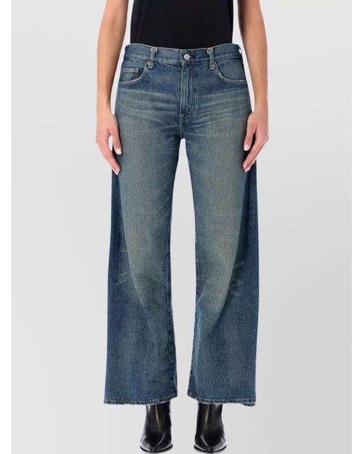 Junya Watanabe Blue Denim Paneled Wide-Leg Trousers