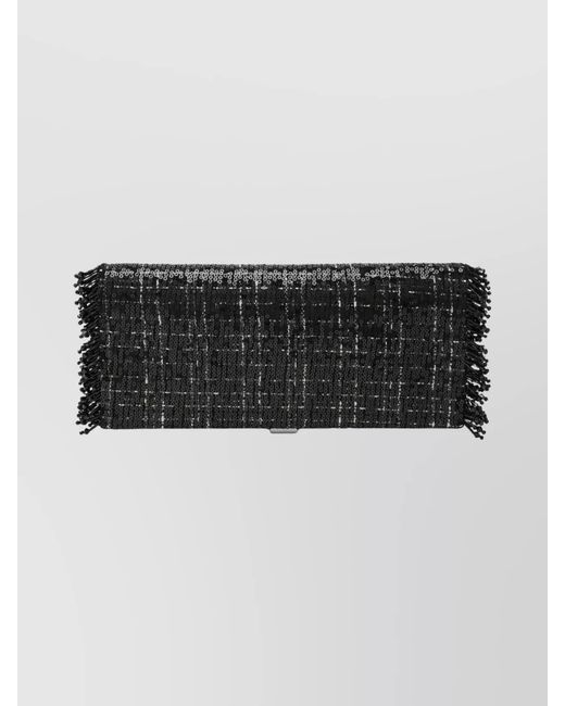 Roger Vivier Black Sequin Clutch Bag