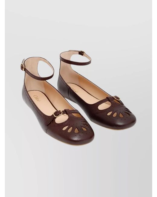 Chloé Multicolor Leather Ballerina Shoes