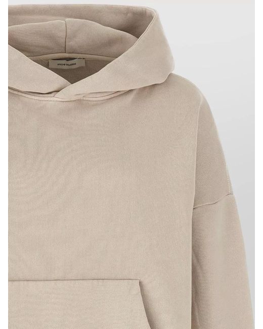 Entire studios Natural Hooded Sweatshirt Kangaroo Pocket Ribbed Cuffs Hem for men