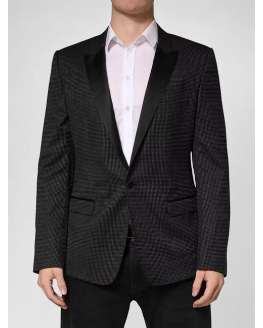 Dolce & Gabbana Black Fantasy Single Breasted Jacket Blazer for men