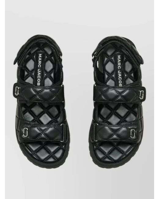 Marc Jacobs Black Sandals Adjustable Straps Chunky Sole Open Toe