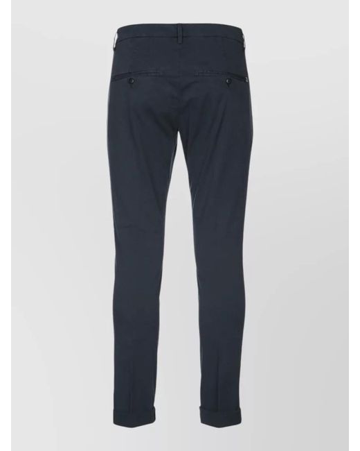 Dondup Blue Regular-Fit Straight-Leg Trousers for men