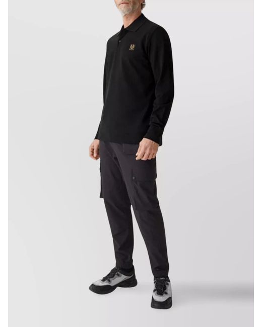 Belstaff Black Cotton Polo Shirt for men