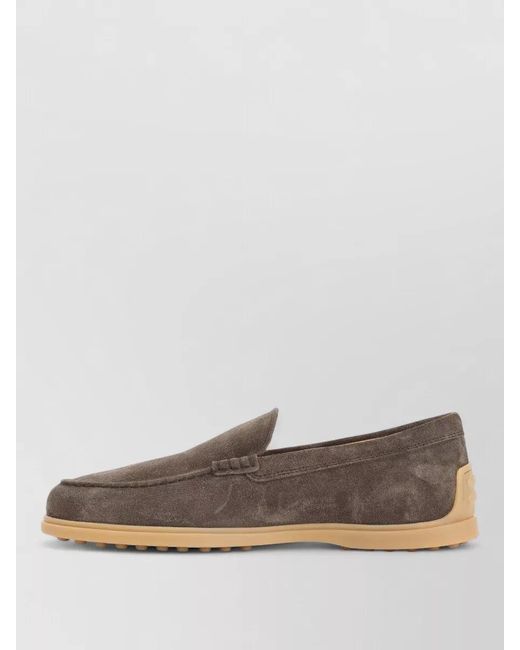 Tod's Brown Suede Leather Loafers for men