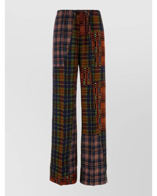 Dries Van Noten Brown Wide-Leg Trousers