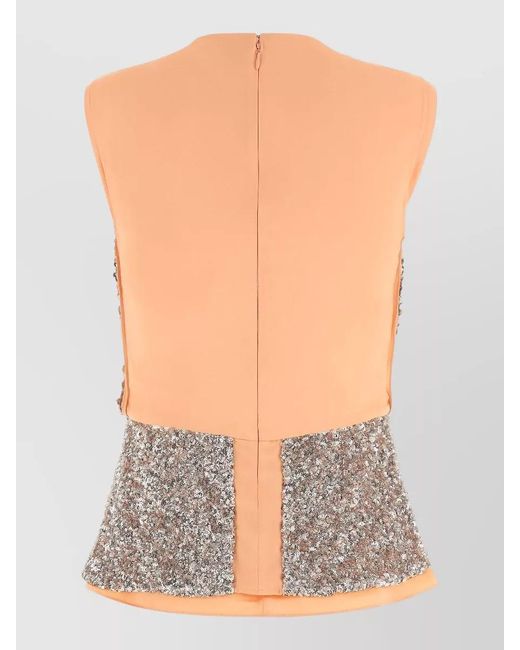 Rabanne Gray Sequin Top