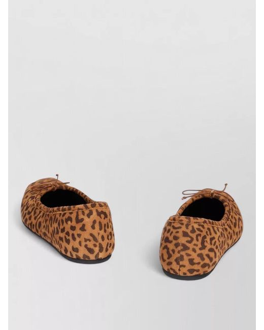 Vivienne Westwood Brown Leather Leopard Ballerina Flats