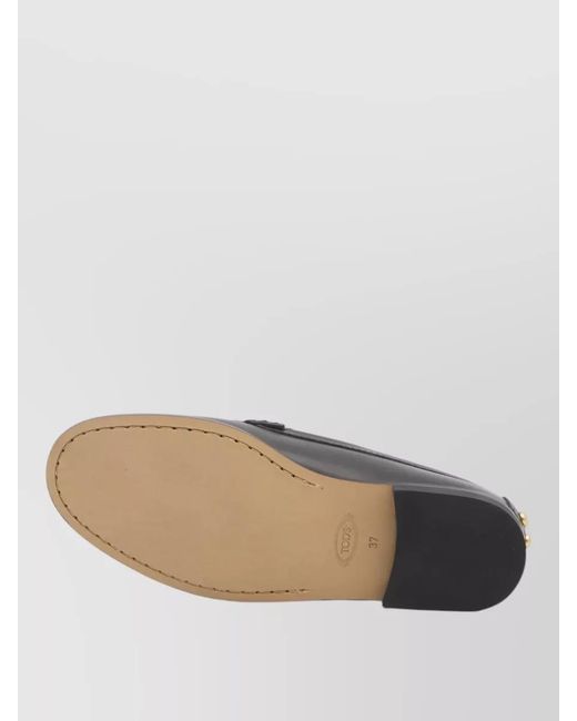 Tod's Gray Calfskin Loafers