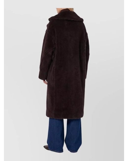 Max Mara Blue Teddy Bear Alpaca Wool Oversized Coat